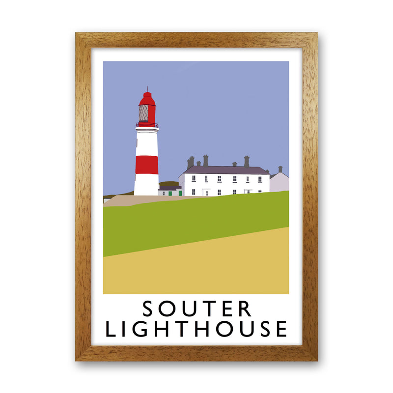 Souter Lighthouse Framed Digital Art Print by Richard O'Neill Oak Grain