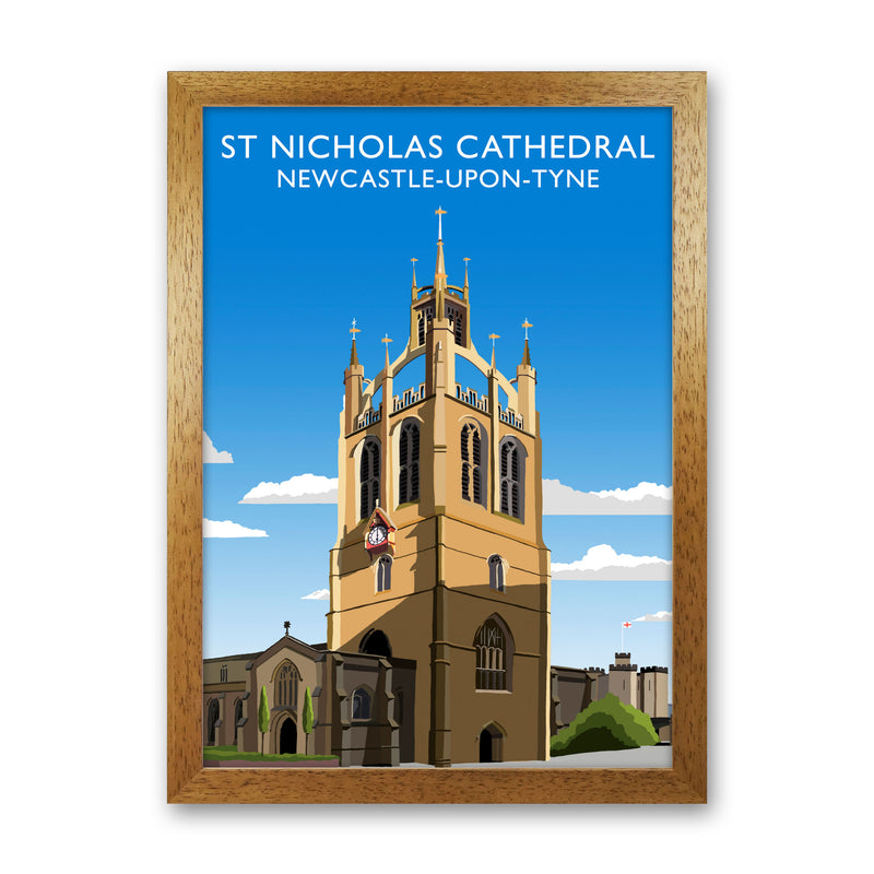 St Nicholas Cathedral Newcastle-Upon-Tyne, Art Print by Richard O'Neill Oak Grain