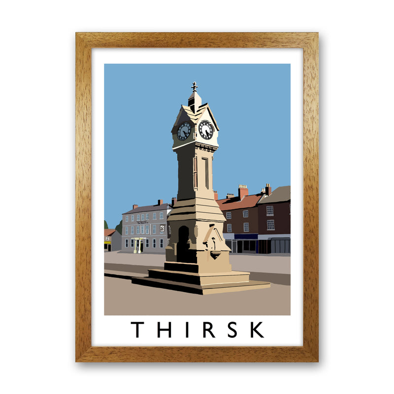 Thirsk by Richard O'Neill Yorkshire Art Print, Vintage Travel Poster Oak Grain