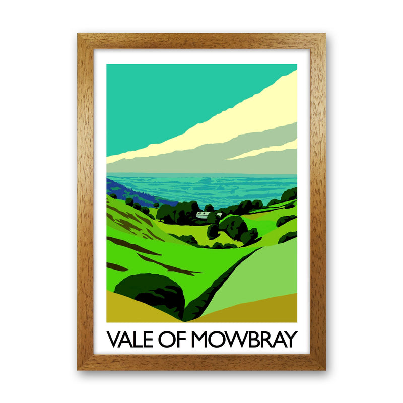 Vale Of Mowbray by Richard O'Neill Yorkshire Art Print, Vintage Travel Poster Oak Grain
