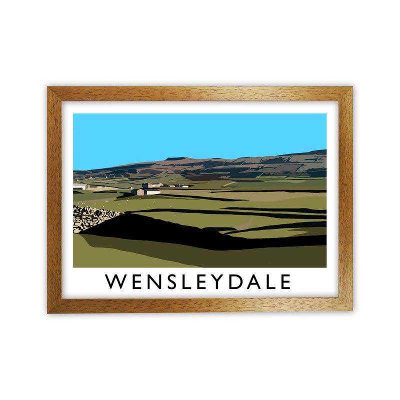 Wensleydale by Richard O'Neill Yorkshire Art Print, Vintage Travel Poster Oak Grain