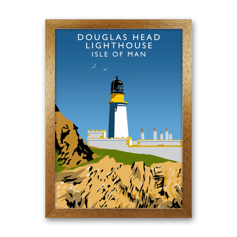 Douglas Head Lighthouse Isle of Man Framed Art Print by Richard O'Neill Oak Grain