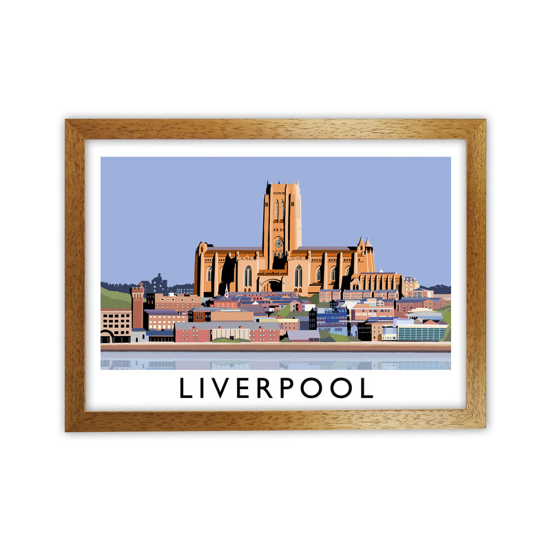 Liverpool Framed Digital Art Print by Richard O'Neill Oak Grain