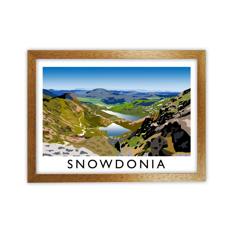 Snowdonia Framed Digital Art Print by Richard O'Neill Oak Grain