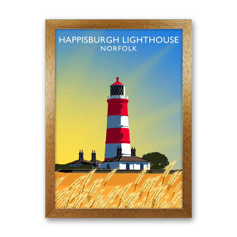 Happisburgh Lighthouse Norfolk Art Print by Richard O'Neill Oak Grain