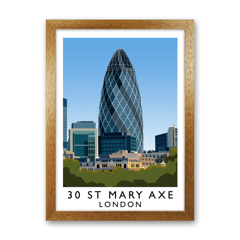 30 St Mary Axe London Travel Art Print by Richard O'Neill Oak Grain