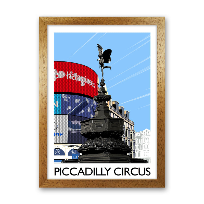 Piccadilly Circus London Art Print by Richard O'Neill Oak Grain