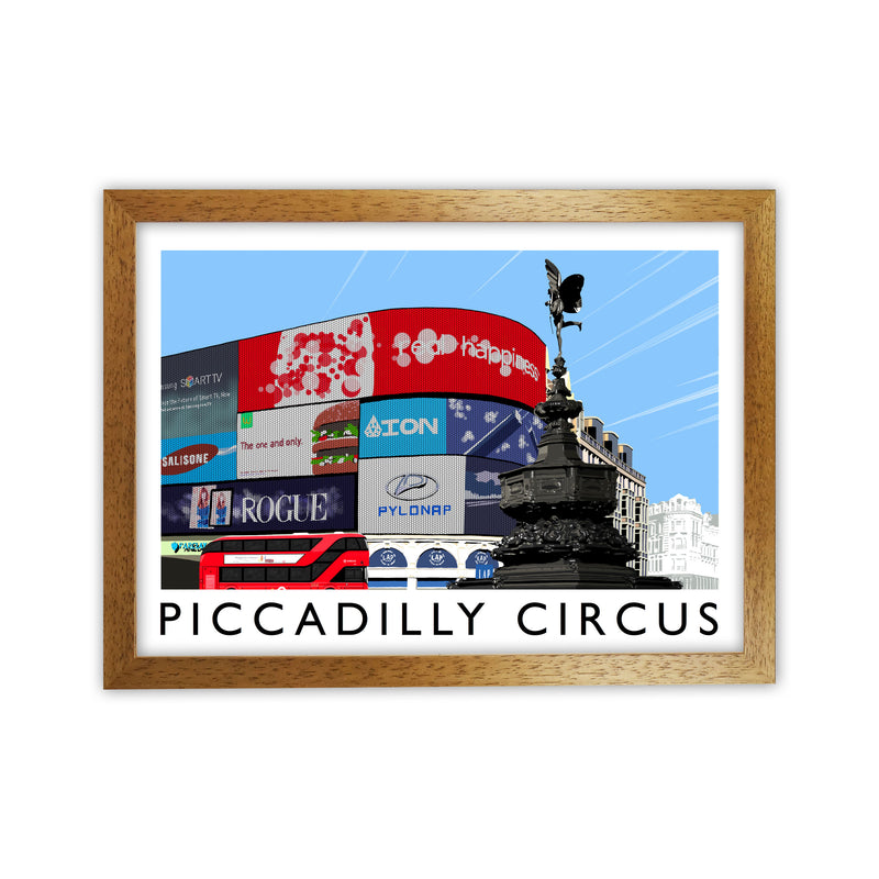 Piccadilly Circus London Art Print by Richard O'Neill Oak Grain