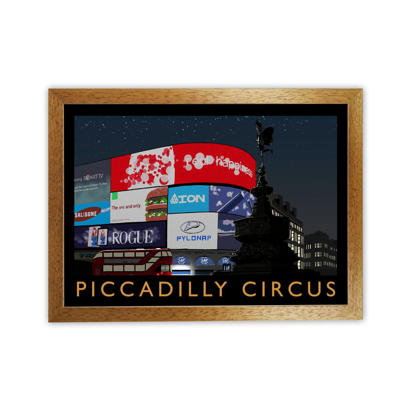 Piccadilly Circus by Richard O'Neill Oak Grain