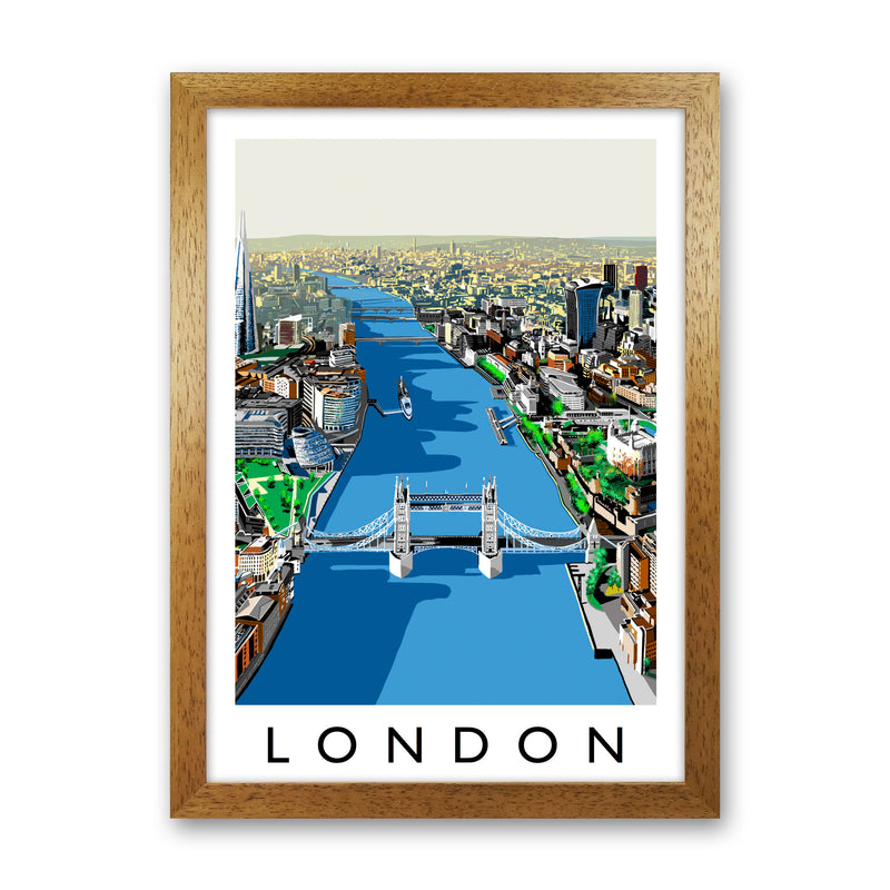London Travel Art Print by Richard O'Neill Oak Grain