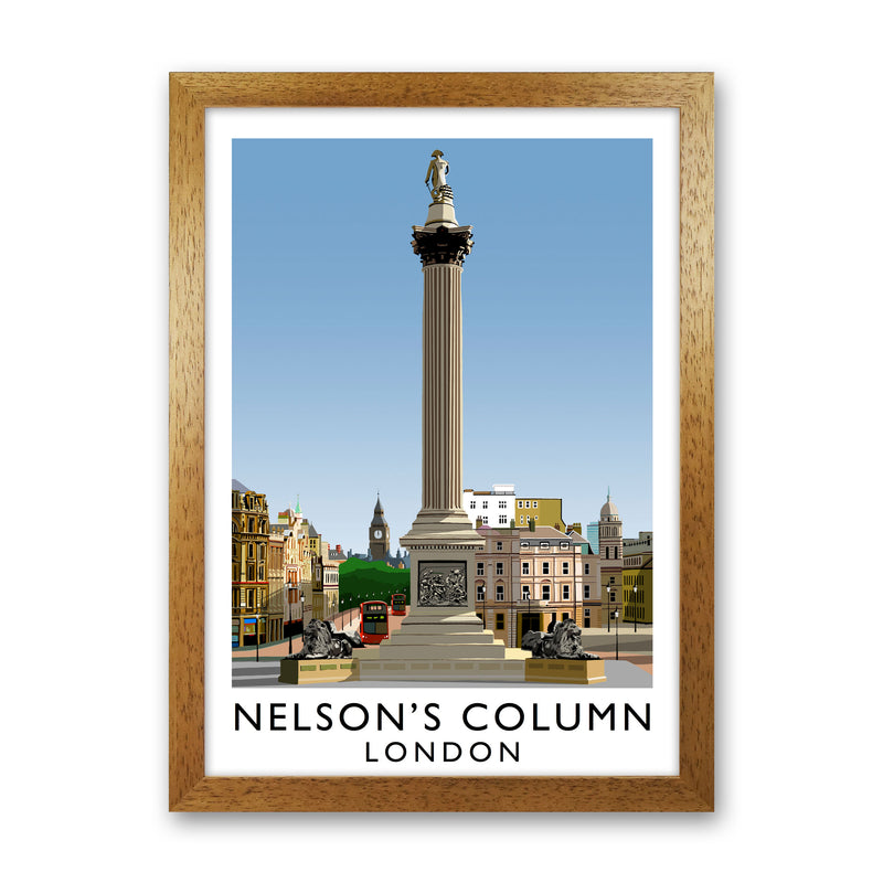 Nelson's Column London Art Print by Richard O'Neill Oak Grain