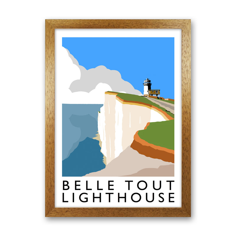 Belle Tout Lighthouse Framed Digital Art Print by Richard O'Neill Oak Grain
