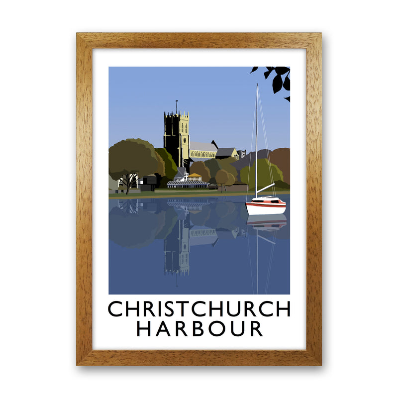 Christchurch Harbour Framed Digital Art Print by Richard O'Neill Oak Grain
