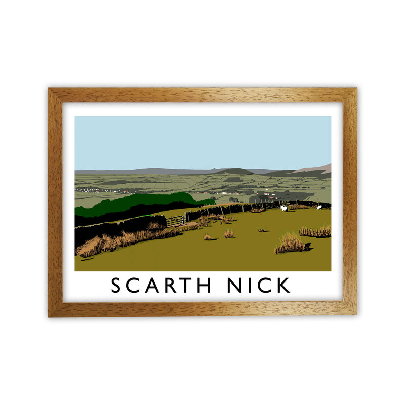 Scarth Nick by Richard O'Neill Yorkshire Art Print, Vintage Travel Poster Oak Grain