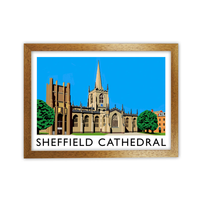 Sheffield Cathedral by Richard O'Neill Yorkshire Art Print, Travel Poster Oak Grain