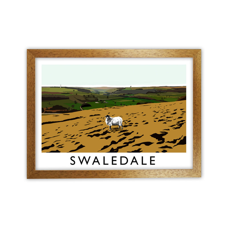 Swaledale by Richard O'Neill Yorkshire Art Print, Vintage Travel Poster Oak Grain