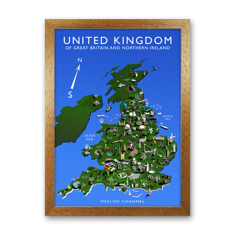 United Kingdom Art Print by Richard O'Neill Oak Grain