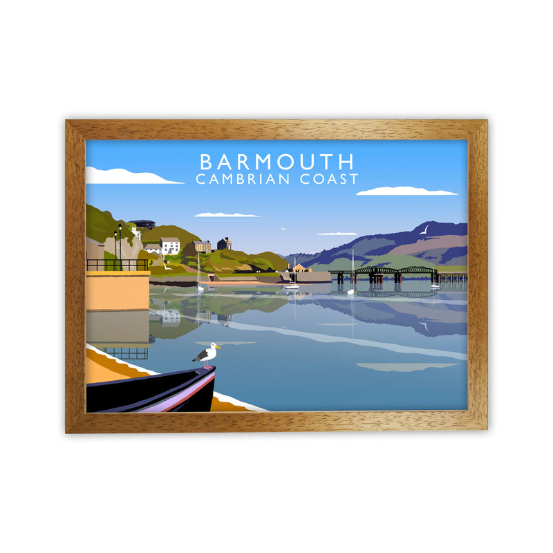 Barmouth Cambrian Coast Framed Digital Art Print by Richard O'Neill Oak Grain