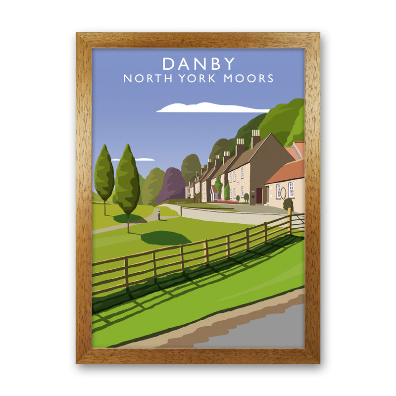 Danby (Portrait) by Richard O'Neill Yorkshire Art Print, Vintage Travel Poster Oak Grain