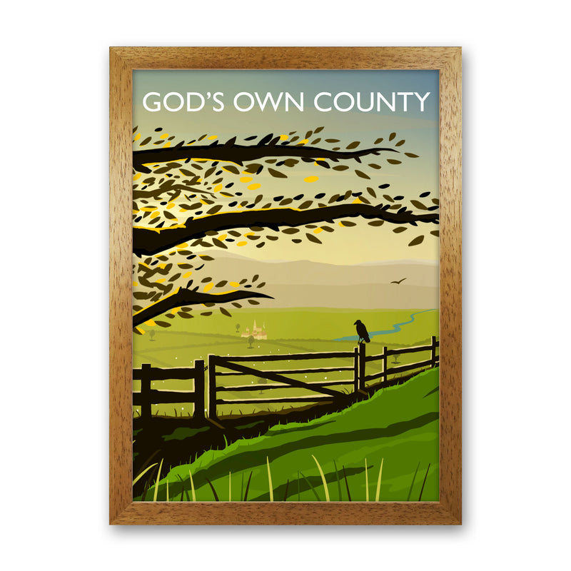 God's Own County Art Print by Richard O'Neill Oak Grain