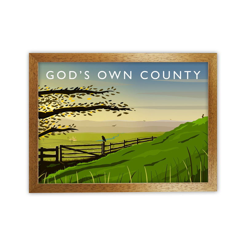 Gods Own County (Landscape) Yorkshire Art Print Poster by Richard O'Neill Oak Grain