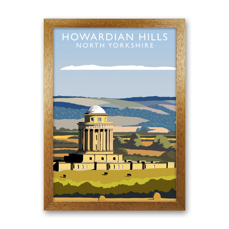Howardian Hills (Portrait) by Richard O'Neill Yorkshire Art Print Oak Grain