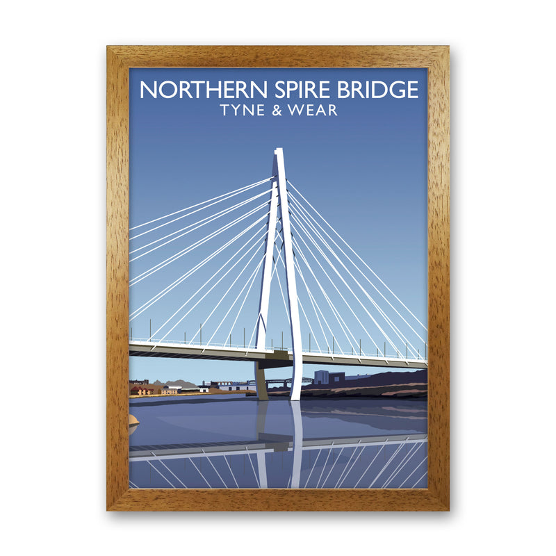 Northern Spire Bridge Tyne & Wear Framed Art Print by Richard O'Neill Oak Grain