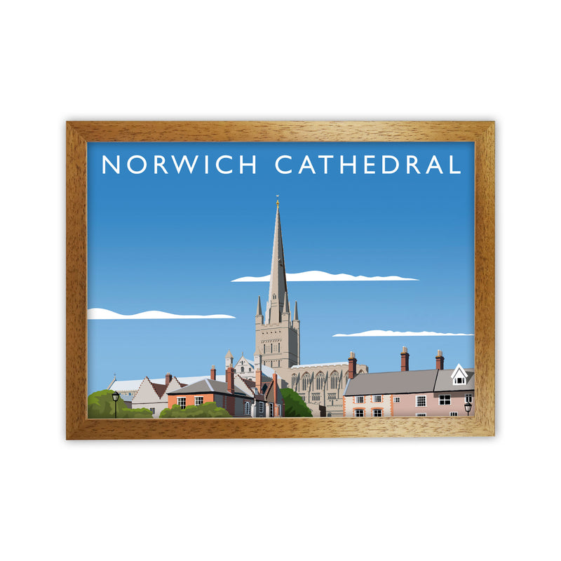 Norwich Cathedral Art Print by Richard O'Neill Oak Grain