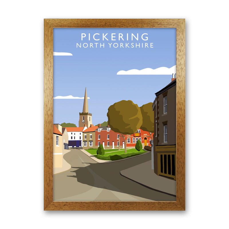 Pickering (Portrait) by Richard O'Neill Yorkshire Art Print, Travel Poster Oak Grain