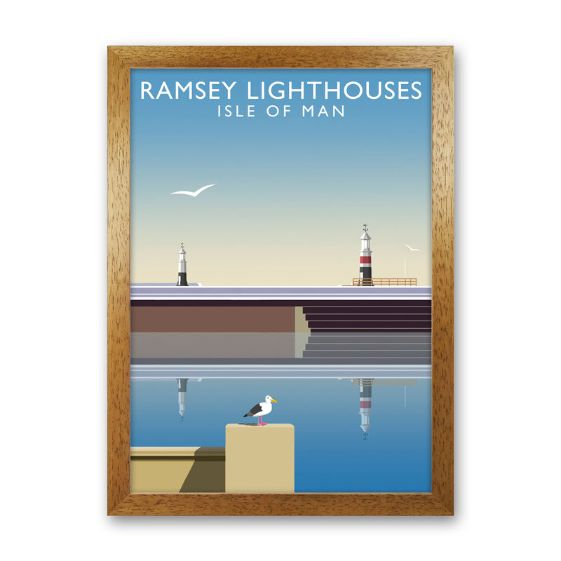 Ramsey Lighthouses (Portrait) by Richard O'Neill Oak Grain