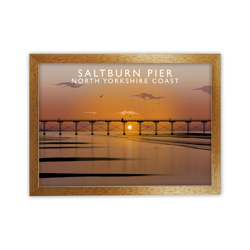 Saltburn Pier North Yorkshire Coast Art Print by Richard O'Neill Oak Grain