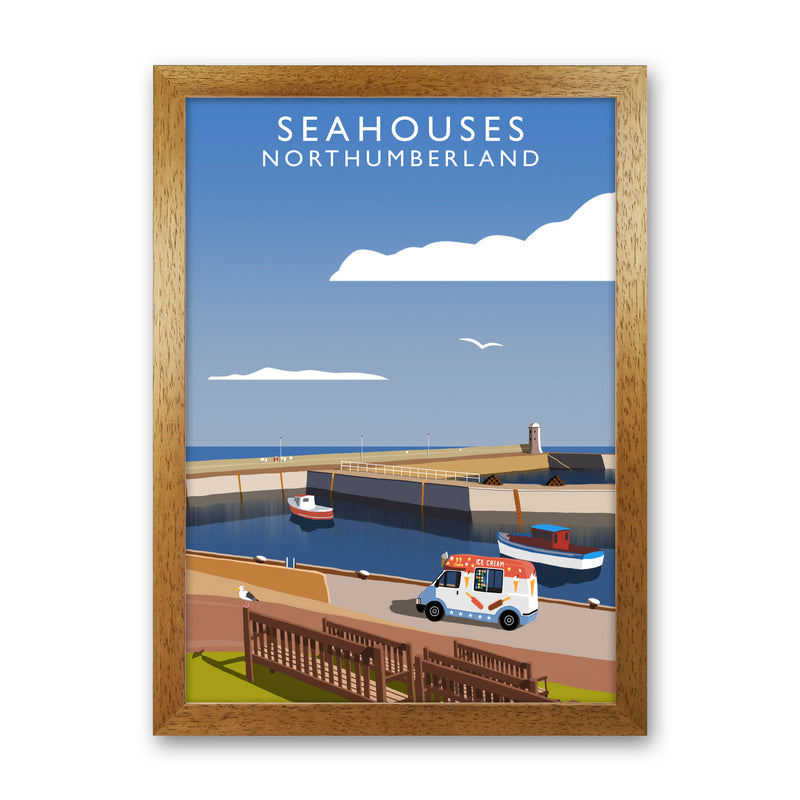 Seahouses (Portrait) by Richard O'Neill Oak Grain
