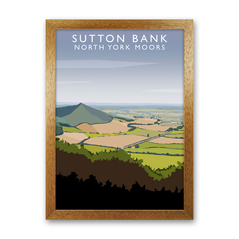 Sutton Bank (Portrait) by Richard O'Neill Yorkshire Art Print, Travel Poster Oak Grain