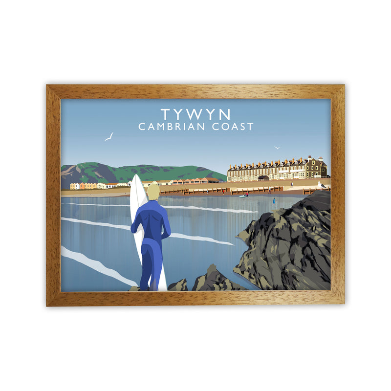 Tywyn Cambrian Coast Framed Digital Art Print by Richard O'Neill Oak Grain