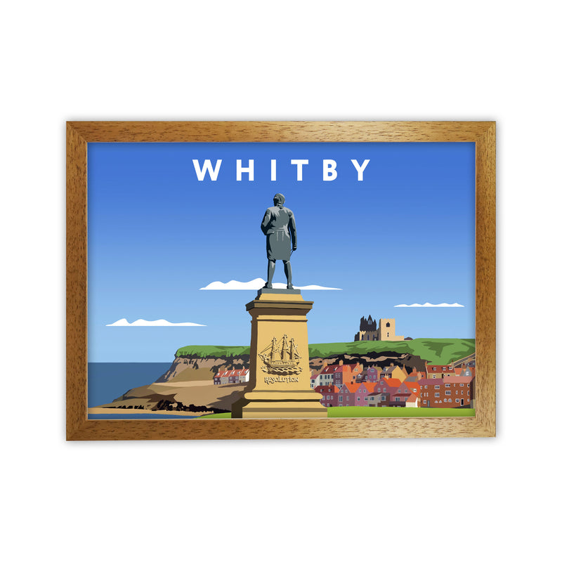 Whitby (Landscape) by Richard O'Neill Yorkshire Art Print, Vintage Travel Poster Oak Grain