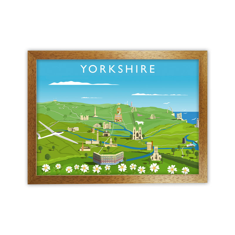 Yorkshire Framed Digital Art Print by Richard O'Neill Oak Grain