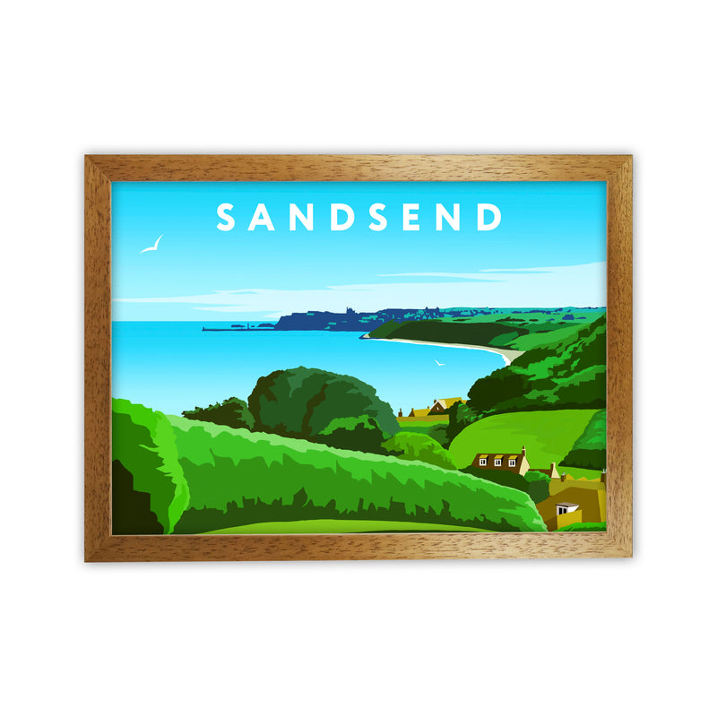 Sandsend Art Print by Richard O'Neill Oak Grain