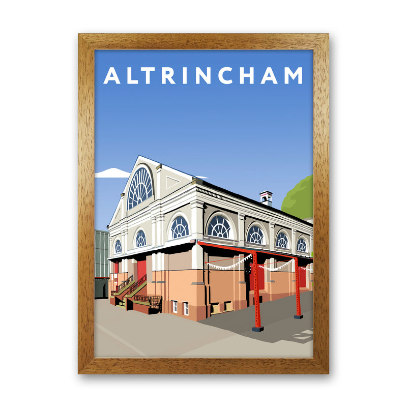 Altrincham Art Print by Richard O'Neill Oak Grain