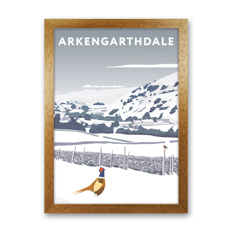 Arkengarthdale In Snow Portrait by Richard O'Neill Oak Grain