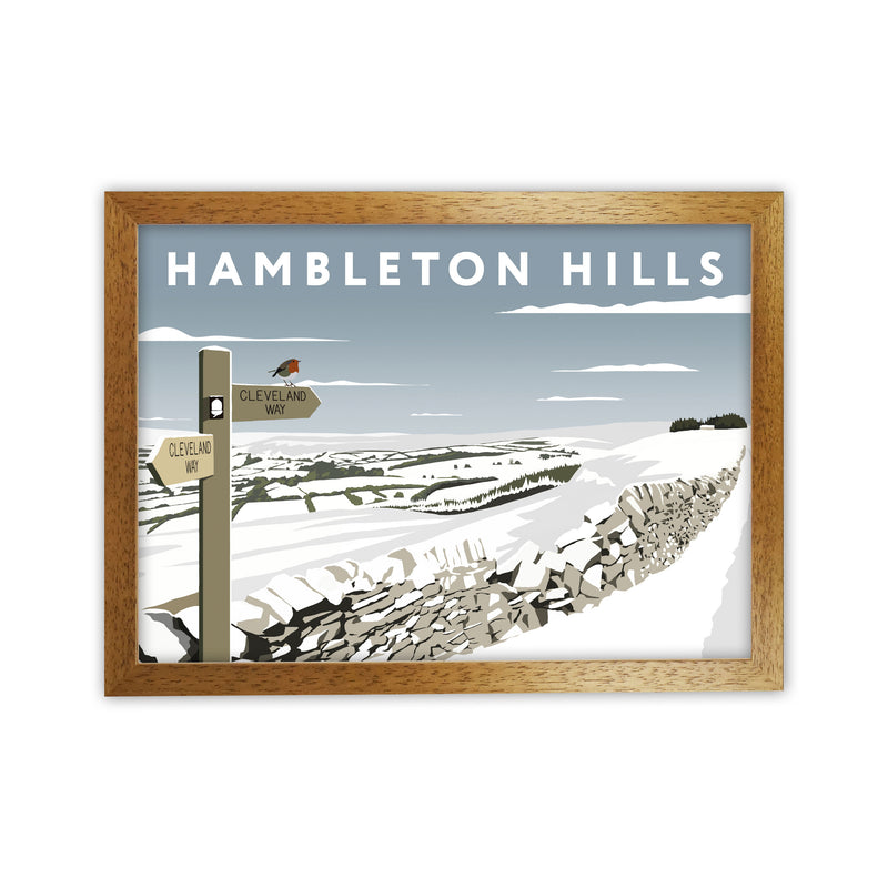 Hambleton Hills In Snow by Richard O'Neill Oak Grain