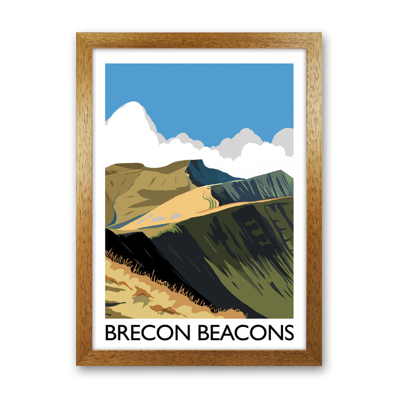 Brecon Beacons Art Print by Richard O'Neill Oak Grain