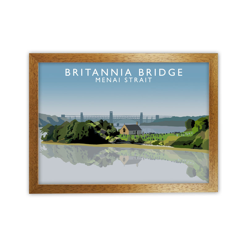 Britannia Bridge Art Print by Richard O'Neill Oak Grain