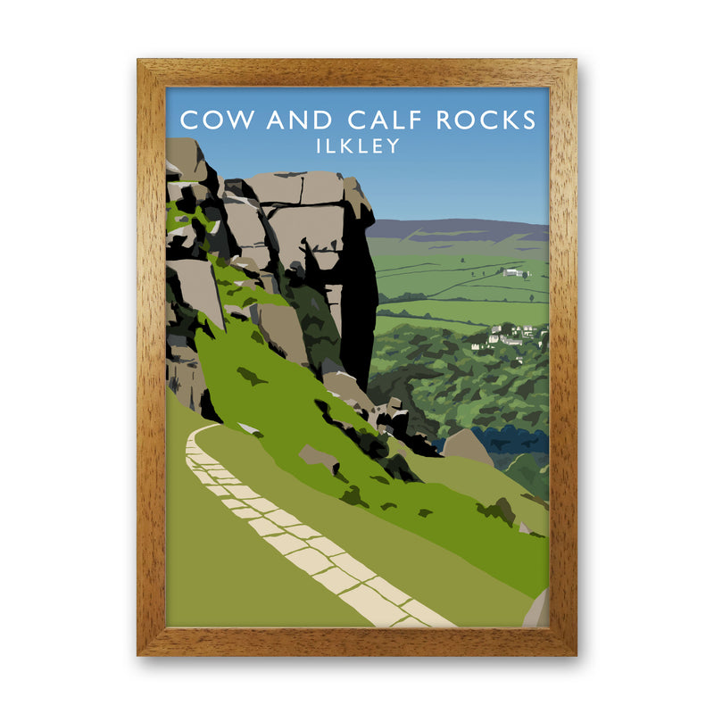Cow And Calf Rocks Portrait by Richard O'Neill Oak Grain