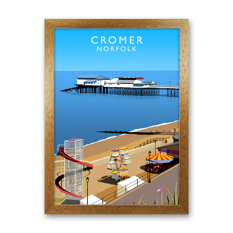 Cromer Norfolk Framed Digital Art Print by Richard O'Neill Oak Grain