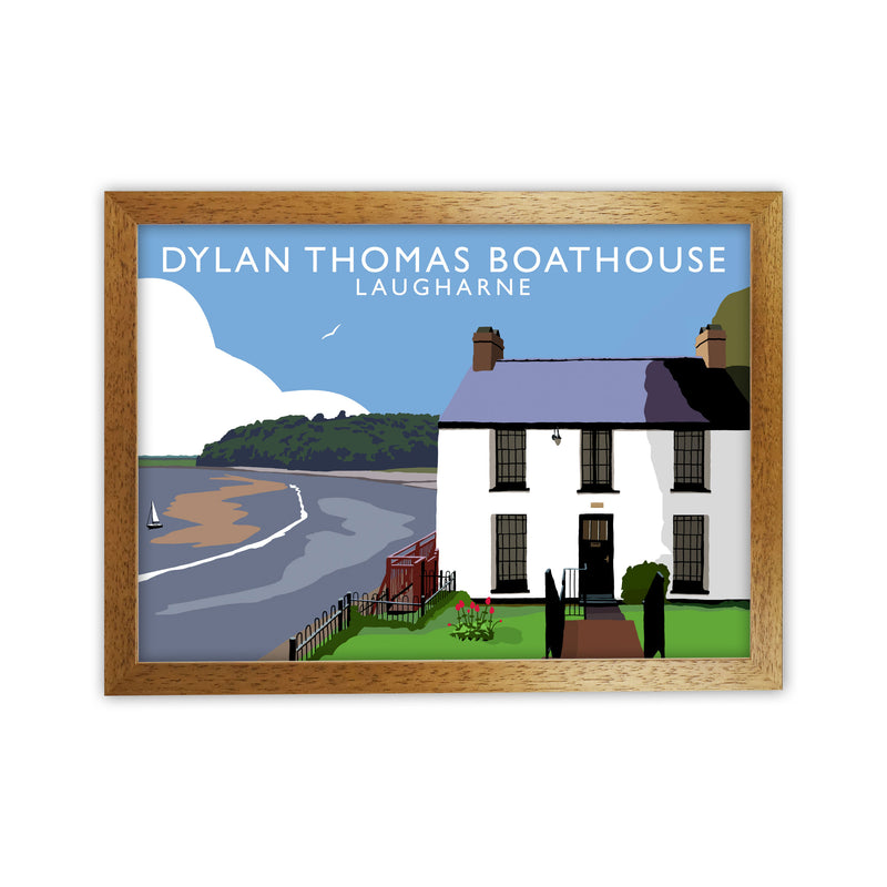 Dylan Thomas Boathouse Art Print by Richard O'Neill Oak Grain