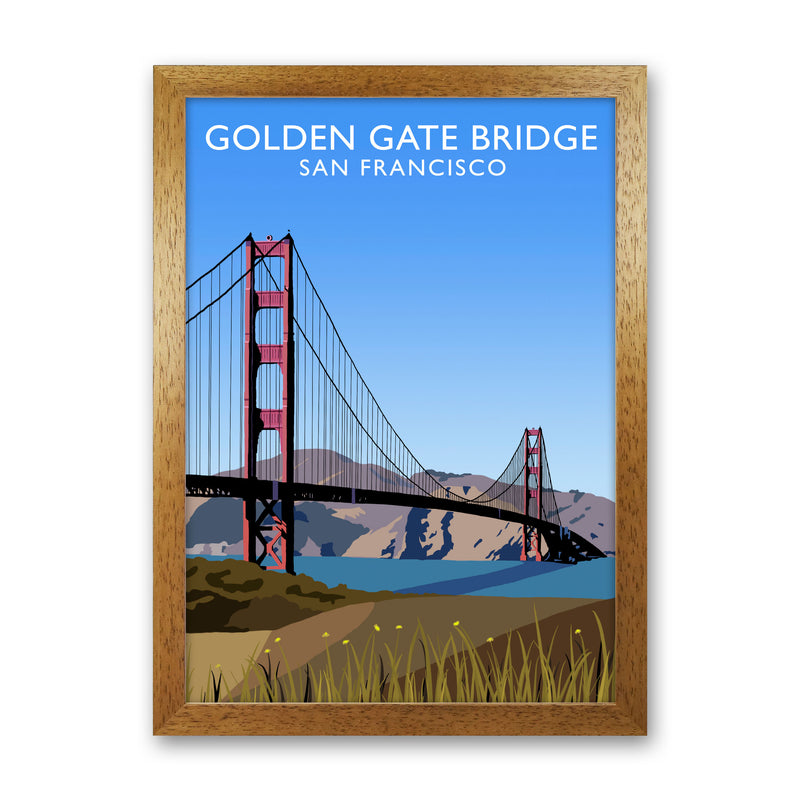 Golden Gate Bridge Portrait by Richard O'Neill Oak Grain