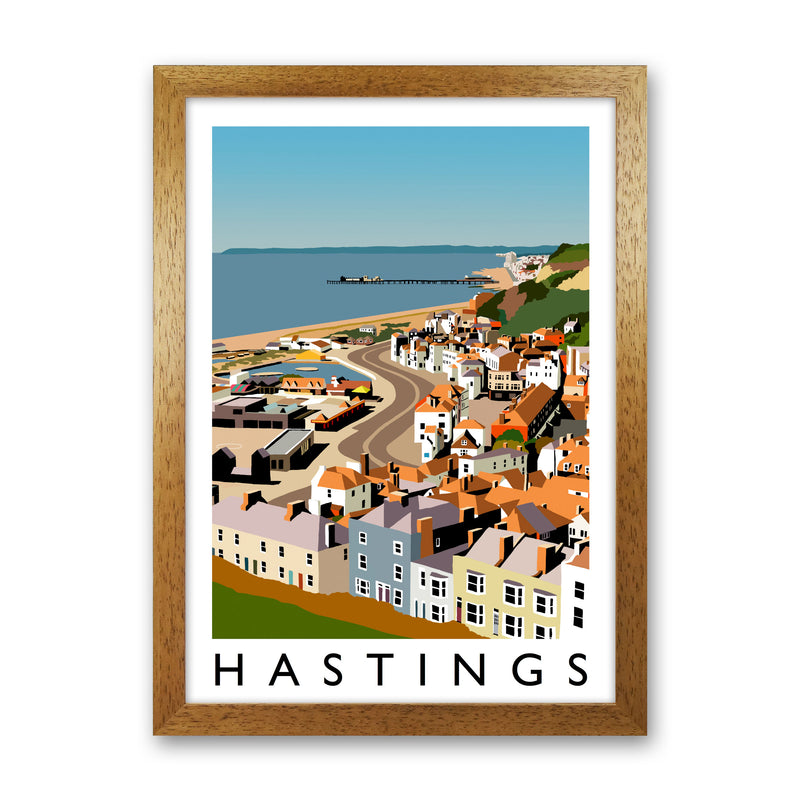 Hastings Framed Digital Art Print by Richard O'Neill Oak Grain