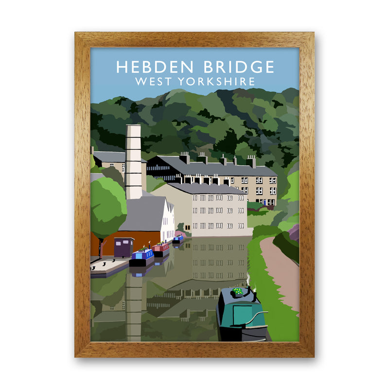 Hebden Bridge West Yorkshire Travel Art Print by Richard O'Neill Oak Grain