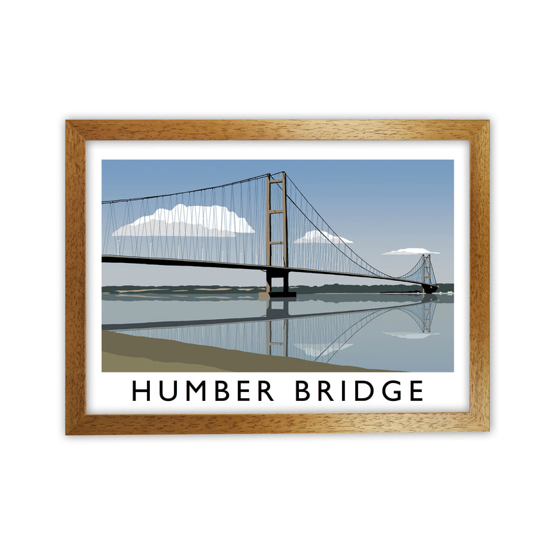 Humber Bridge Framed Digital Art Print by Richard O'Neill Oak Grain