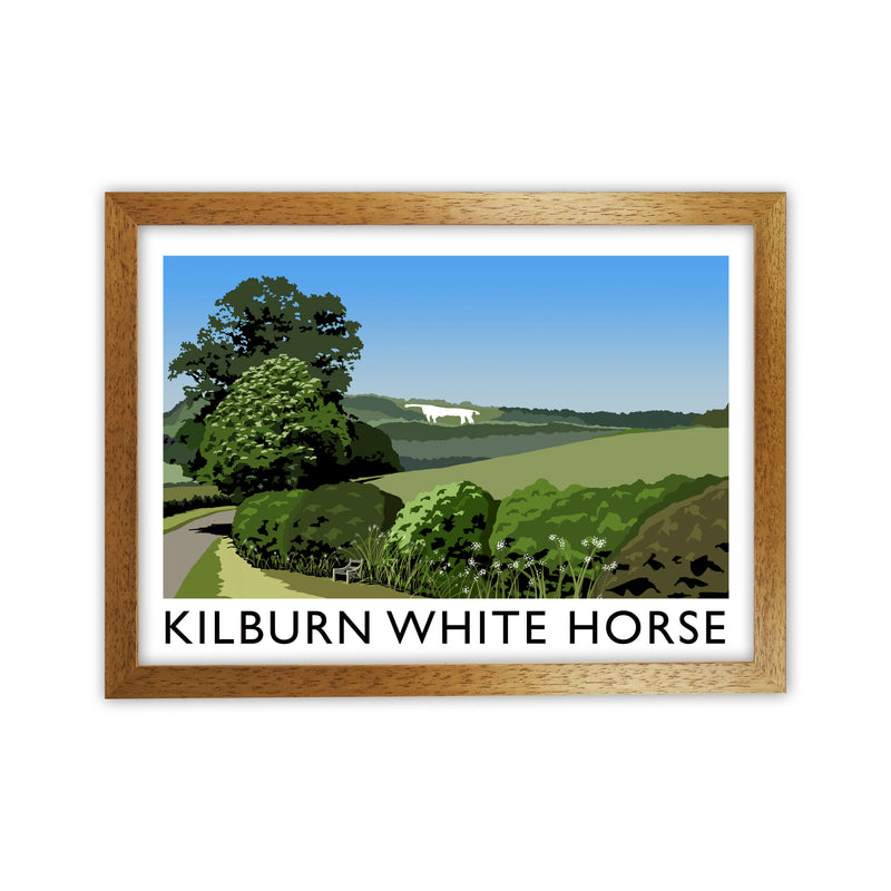 Kilburn White Horse Framed Digital Art Print by Richard O'Neill Oak Grain